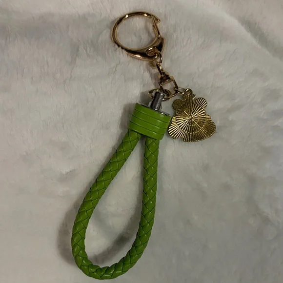 Braided Keychain with Frog Charm NWOT - Picture 3 of 4